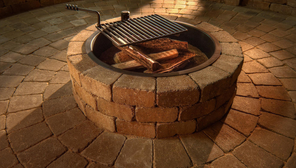 Compact Fire Pit Mcs Landscape Supply, Round Fire Pit Ring